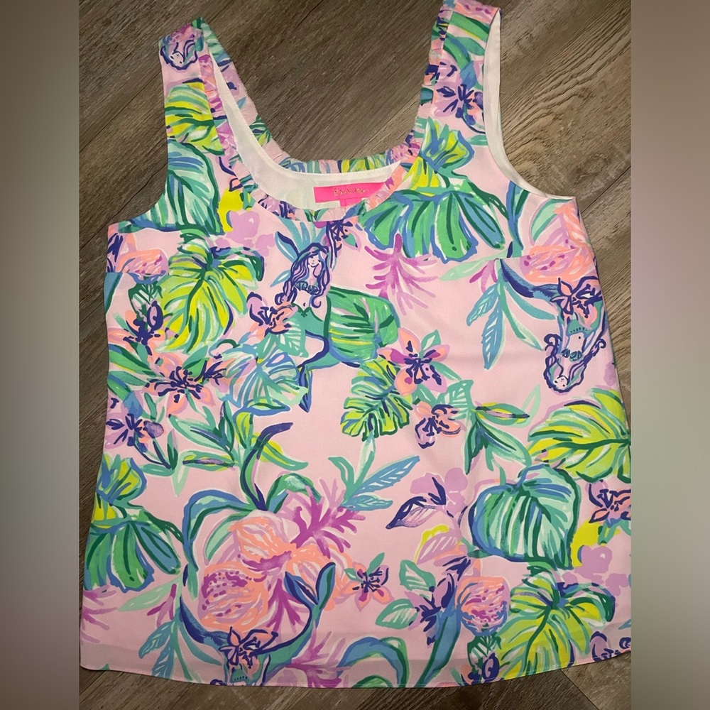 Lilly pulitzer ruffle tank
